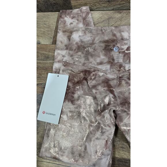 Lululemon Align HR Pant 25” Shine Legging Brown Bronze Foil Women's Size 4 NWT - Picture 2 of 9
